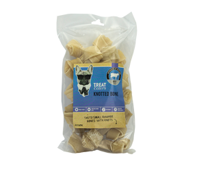 TreatEaters Knotted Bone knudeben af oksehud, 12 stk.