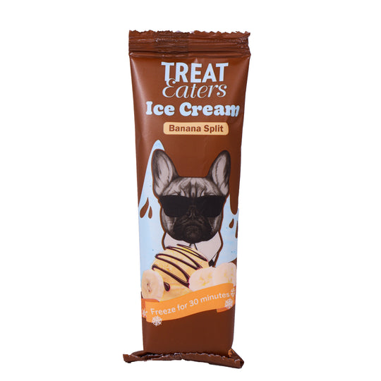 Hundeis m. banana split