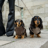 Vera Hundejakke m. sele, Herringbone Mocca – Staey