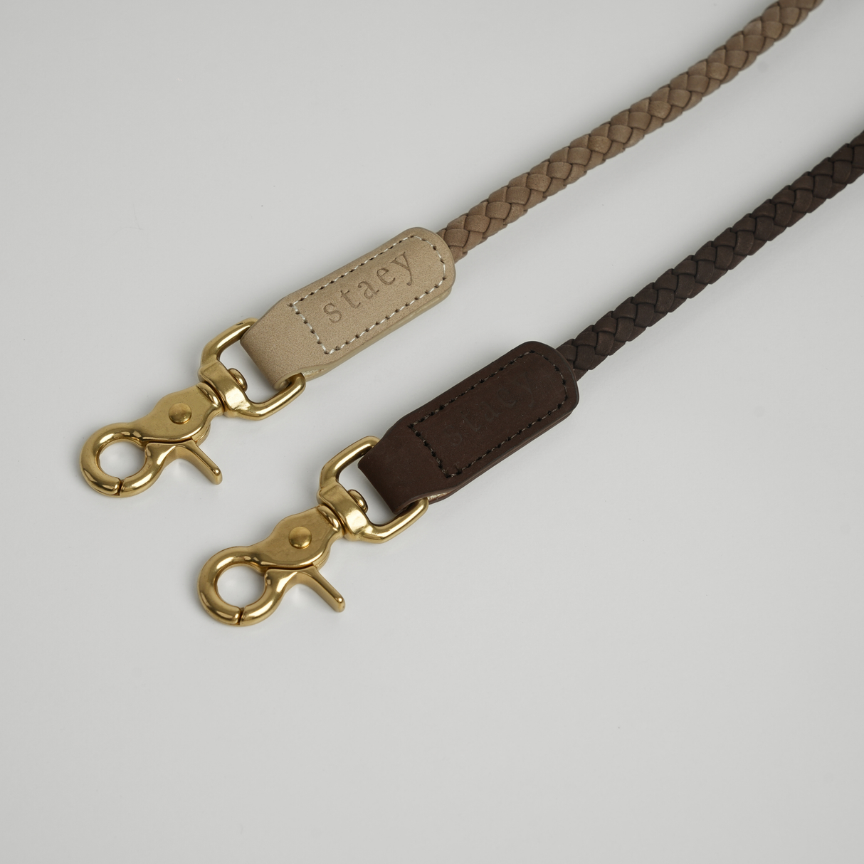 Staey - Kaia Flettet Hundesnor, Dark Oak
