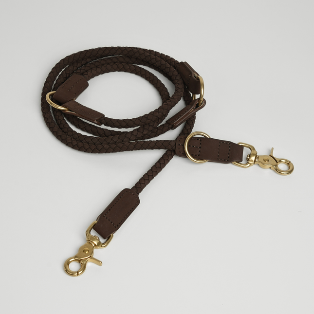 Staey - Kaia Flettet Hundesnor, Dark Oak