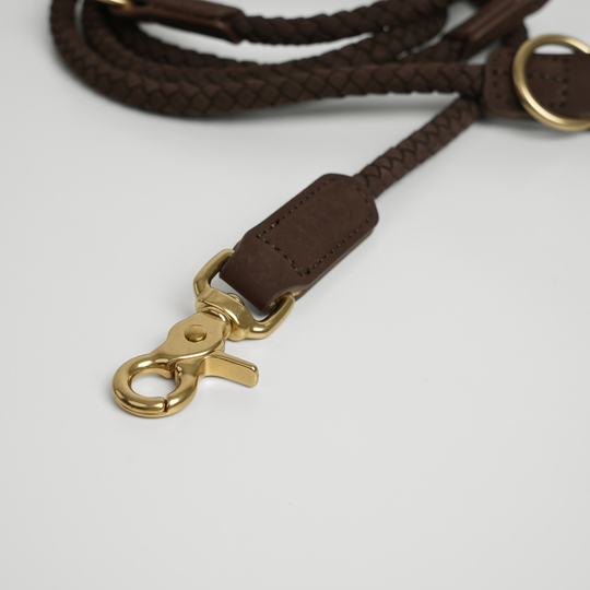 Staey - Kaia Flettet Hundesnor, Dark Oak