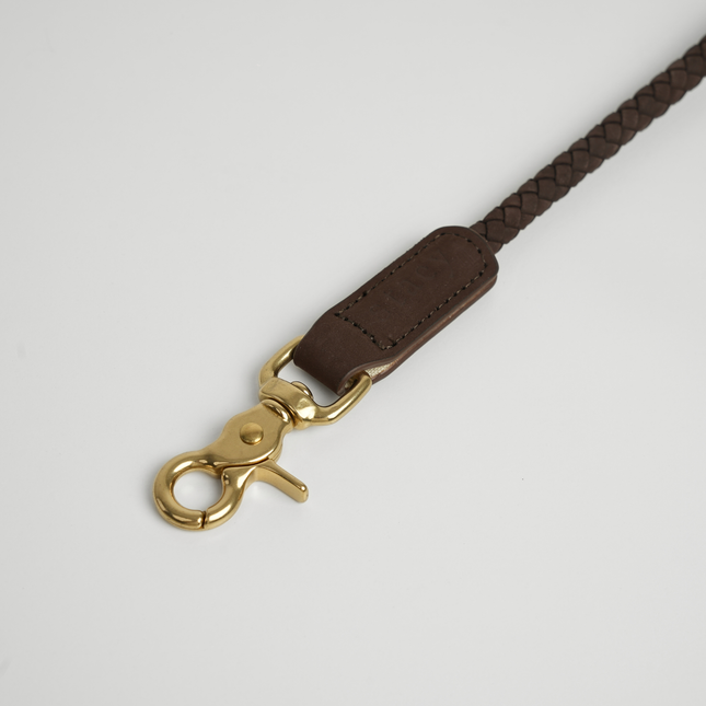 Staey - Kaia Flettet Hundesnor, Dark Oak
