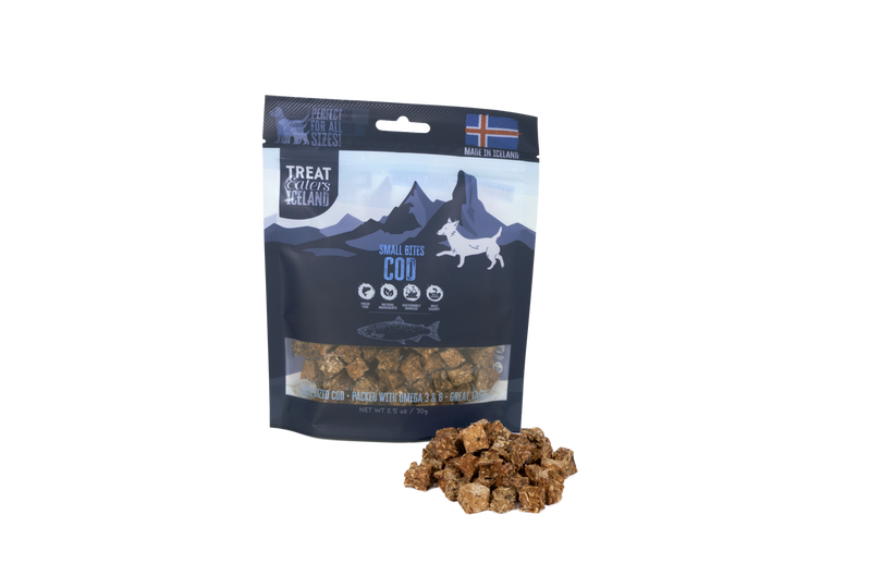 TreatEaters Islandsk Torsk små godbidder 70g