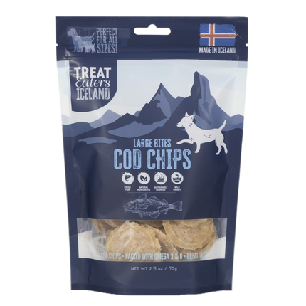 TreatEaters Islandske Torskechips store godbidder 70g