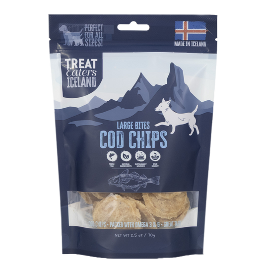 TreatEaters Islandske Torskechips store godbidder 70g