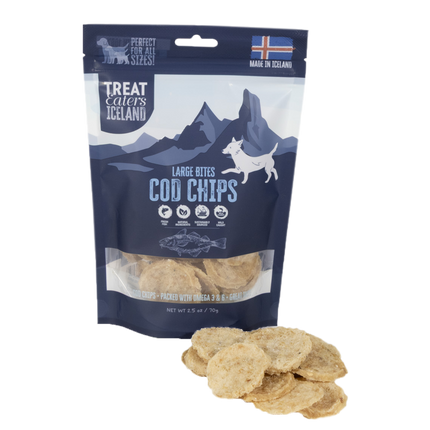 TreatEaters Islandske Torskechips store godbidder 70g