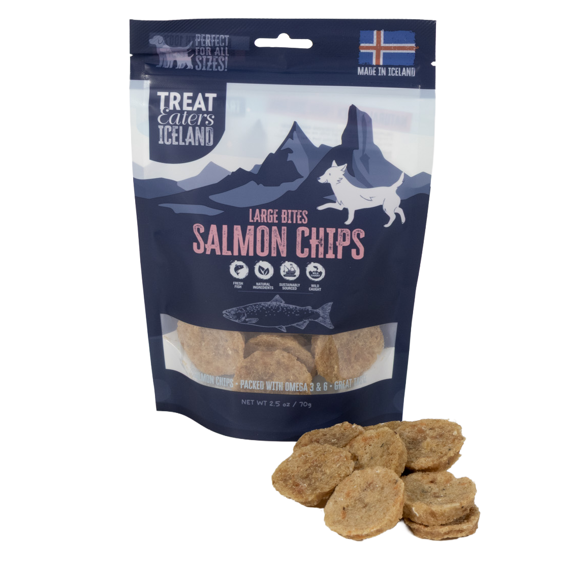 TreatEaters Islandske Laksechips store godbidder 70g