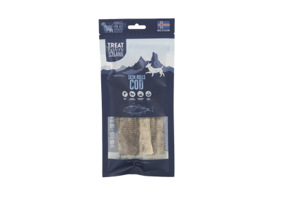 TreatEaters Islandske Torskeskind Ruller 3-pak 30g