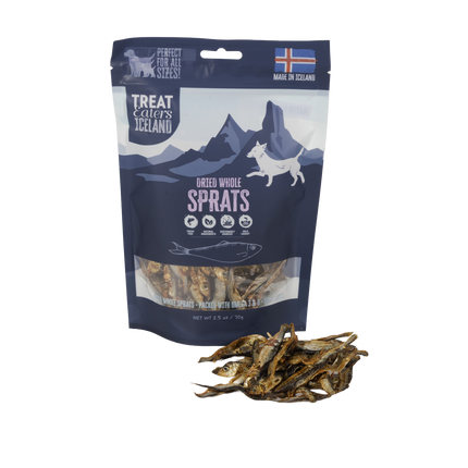 TreatEaters Islandske Tørrede Hele Brislinger 70g