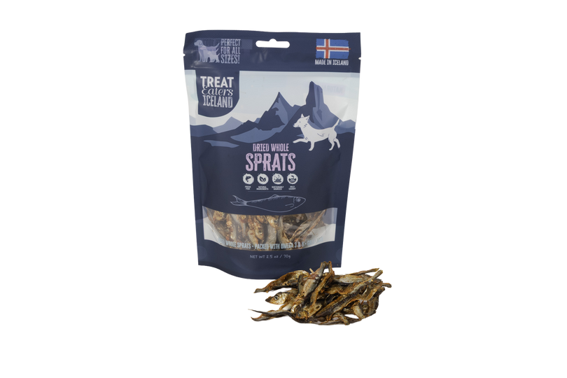 TreatEaters Islandske Tørrede Hele Brislinger 70g