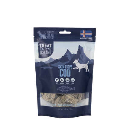 TreatEaters Islandske Torskeskind chips store godbidder 70g