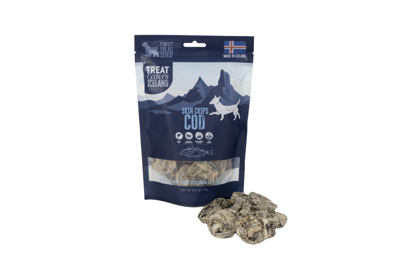 TreatEaters Islandske Torskeskind chips store godbidder 70g