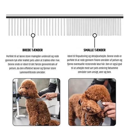 Hundekam i Stål