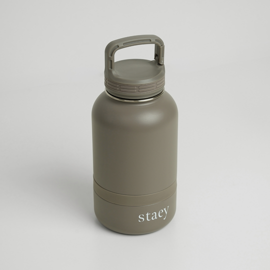 Staey - Noona 2-i-1 rustfri vandflaske m. skål