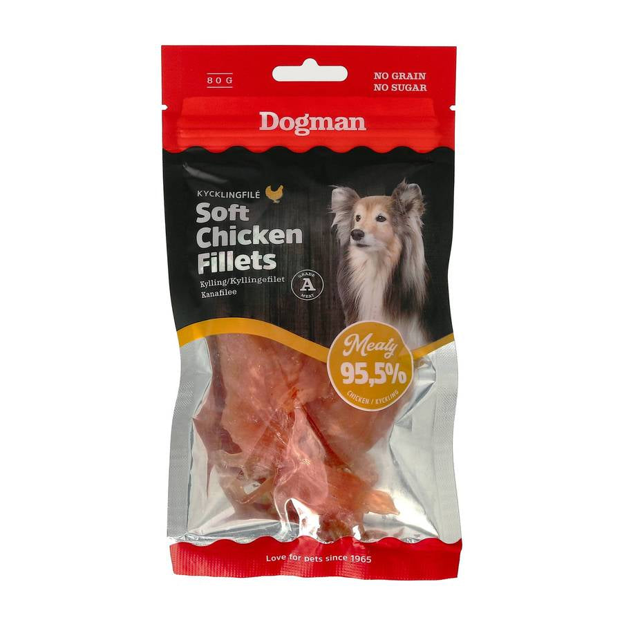 Dogman - Bløde Kylling Filets, 80g