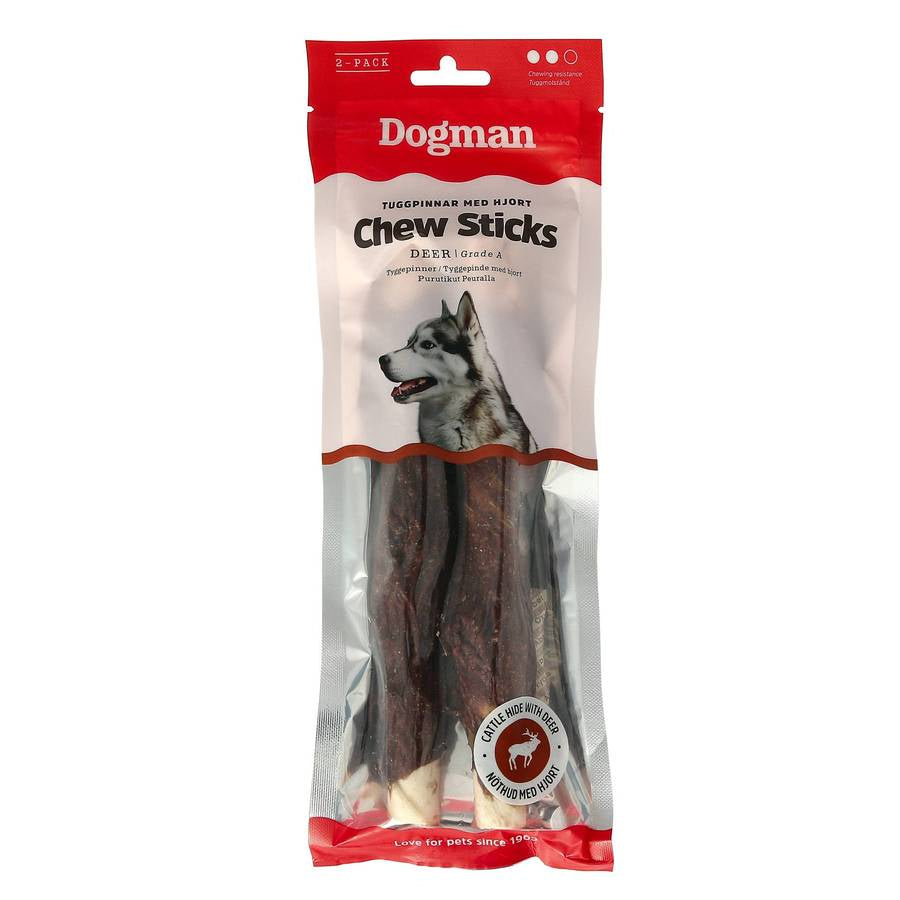 Dogman - Tyggepinde m. Hjort, 2 stk.