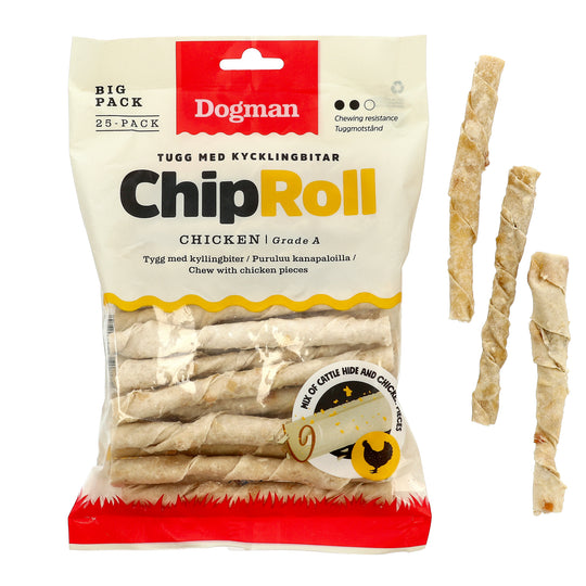 Dogman - Chip Sticks m. Kylling, 25stk.