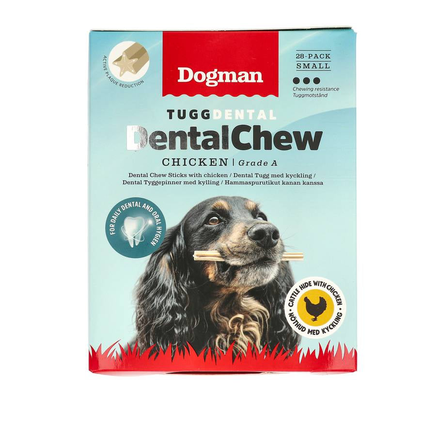 Dogman - tandrensende tyggepinde m. kylling - 28 stk.