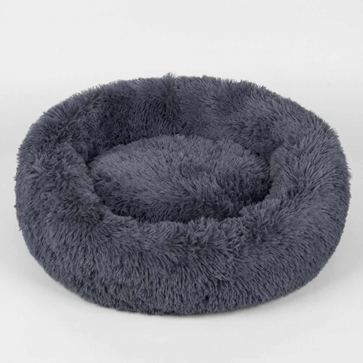 Fluffy Donut Hundeseng, antracit grå