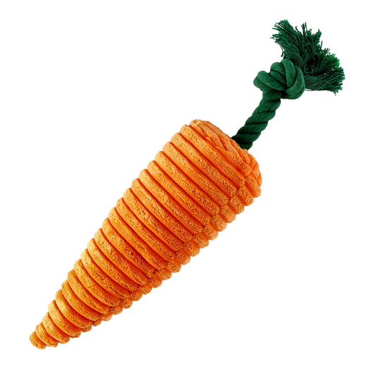 Hundelegetøj Gulerod Plys med Piv 33cm