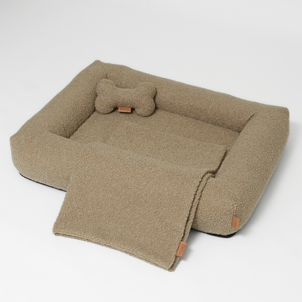Staey - Karla Ortopædisk Hundeseng, Oat Bouclé