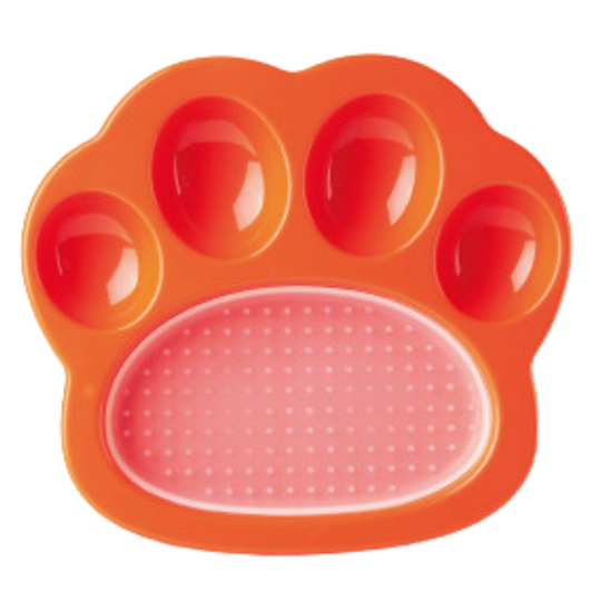 2-i-1 Paw Feeder & Slikkemåtte, Orange