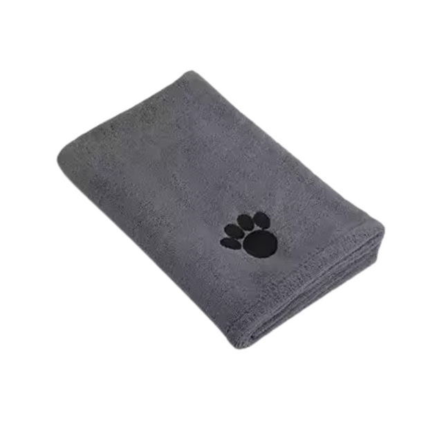 Mikrofiber Håndklæde m. Pote, Grå