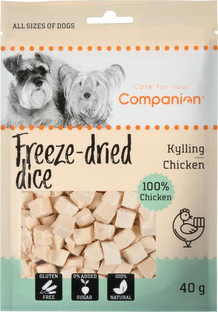 Companion -  Frysetørrede terninger m. kylling 40g