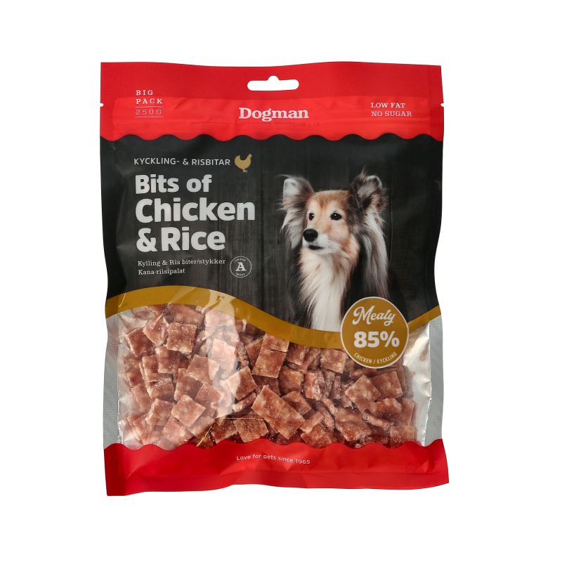 Dogman - Kylling & Ris godbidder, 250 g.