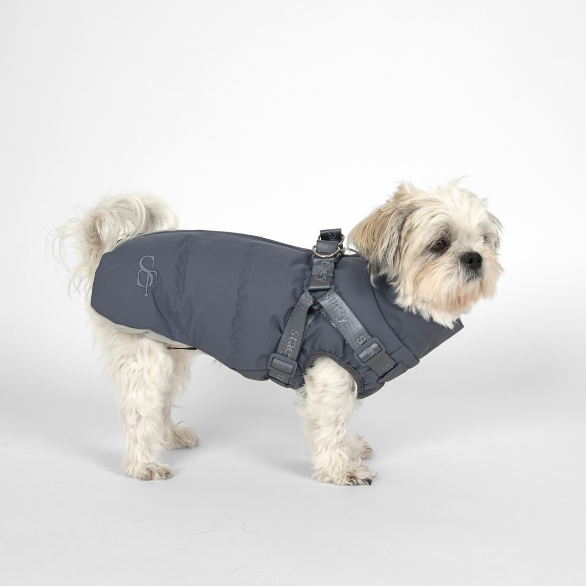 Vera Hundejakke m. sele, Dusty Blue – Staey