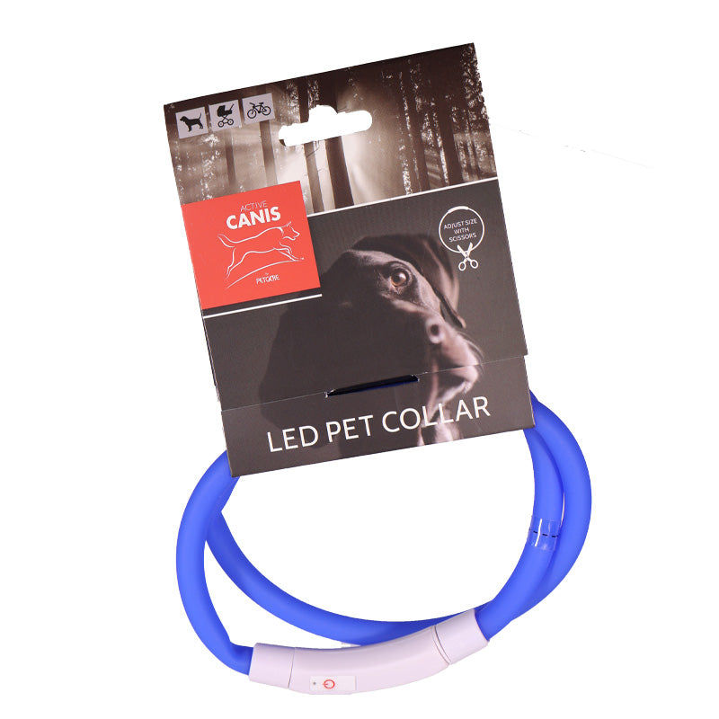 LED-Halsbånd - Justerbard og genopladeligt, blå