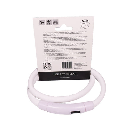 LED-Halsbånd - Justerbard og genopladeligt, hvid