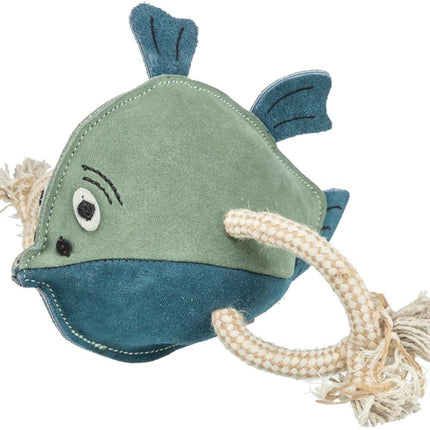 Slidstærk Fisk i Læder m. Reb