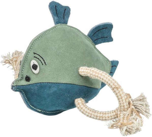 Slidstærk Fisk i Læder m. Reb