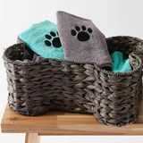 Mikrofiber Håndklæde m. Pote, Grå