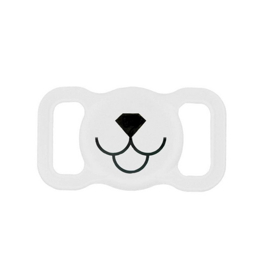 AirTag holder til hundehalsbånd, hvid