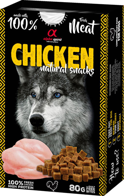 AlphaSpirit Naturals -  Snacks m. Kylling, 80g