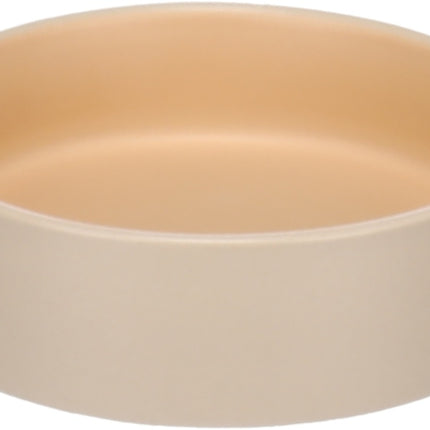 Keramisk Hundeskål, Beige & Orange