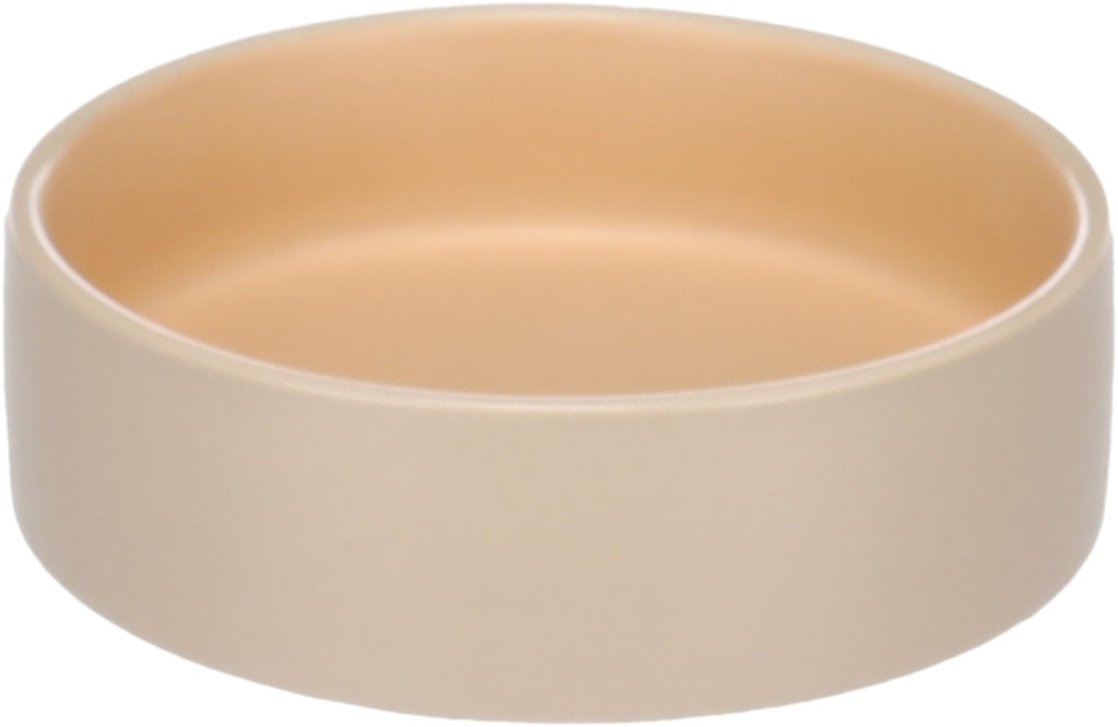 Keramisk Hundeskål, Beige & Orange