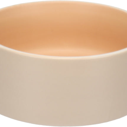 Keramisk Hundeskål, Beige & Orange