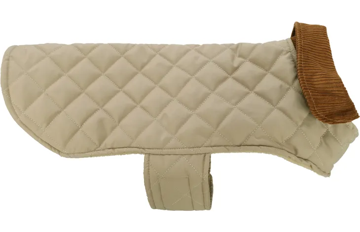 Flamingo - Quilted Hundejakke, Beige