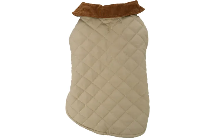 Flamingo - Quilted Hundejakke, Beige