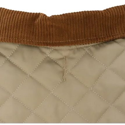 Flamingo - Quilted Hundejakke, Beige