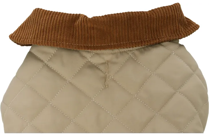 Flamingo - Quilted Hundejakke, Beige