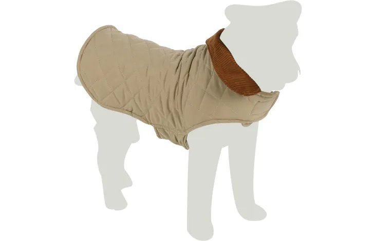 Flamingo - Quilted Hundejakke, Beige