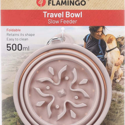Rejseskål m. Slowfeeder, 500ml