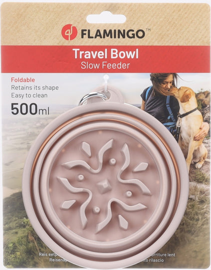 Rejseskål m. Slowfeeder, 500ml