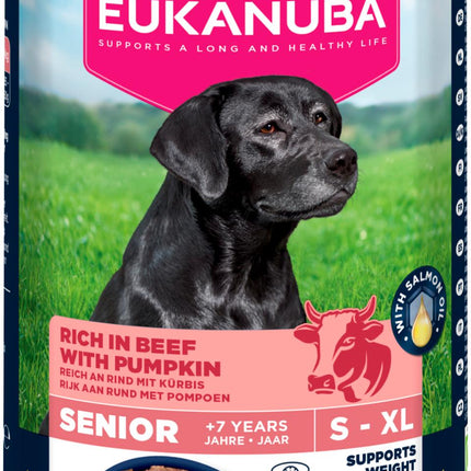 Eukanuba Senior vådfoder, oksekød med græskar, 400g