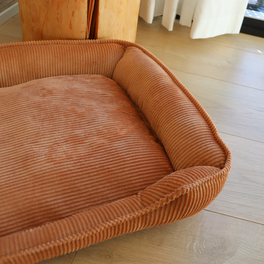 Fløjl Hundeseng - Cognac (2. sortering)